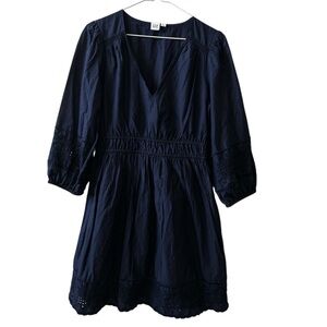 GAP navy blue Eyelet Detail Dress Size S